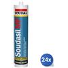 Maurer 24x SIGILLANTE SILICONICO ACETICO SOUDASIL MP ANTIMUFFA ML310 TRASPARENTE ML310