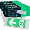 V-TAC Lampada LED d'Emergenza 3,8W - Plafoniera LED da Incasso per Sicurezza ed Emergenza con Batteria 25000 mAh - Montaggio Semplice a Parete - IP20 - Anti Blackout - Luce Fredda 6000K