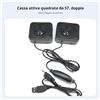 Mini soundbar USB per PC/laptop, acciaio, driver 57mm