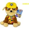 Spin Master Peluche Paw Patrol Chase Marshall Skye Everest Rubble uniforme cuore 25cm seduti