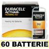 Duracell 60 DURACELL 312 PR41 Batterie ACTIVAIR Protesi Pile per Apparecchi Acustici