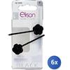 Gabbiano 6x Bundle Molletta Con Decoro Fantasy Black Elison 13455(13419)