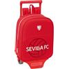 safta SEVILLA FC - Zaino asilo con carrello, ideale per bambini di diverse età, comodo e versatile, qualità e resistenza, 22 x 10 x 27 cm, colore rosso, rosso, Estándar, Casual