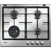 Whirlpool Piano cottura 4 Fuochi a Gas 59 cm Piano in Acciaio Inox Whirlpool GMAL6422IXL