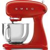 Smeg Impastatrice Planetaria Ciotola 4,8 Litri 800W Rosso SMF03RDEU 50's Style Smeg