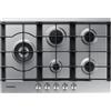 Samsung Piano Cottura 5 Fuochi 75 cm Gas Samsung Incasso Inox NA75J3030AS