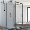 Idralite BOX DOCCIA 75X100X75 3 TRE LATI VETRO TRASPARENTE 1 ANTA BATTENTE AP. 100 CABINA
