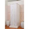 CORTINADOCCIA BOX DOCCIA 3 LATI 70x70x70 CM TENDA DOCCIA LAVABILE TELAIO BIANCO CORTINADOCCIA
