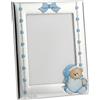 NANAN Cornice Portafoto Argento 13x18 cm colore Azzurro - Orso Cuore Nanan