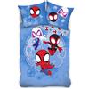 Disney Home Set letto singolo 1 copripiumino 1 federa Spidey, Spin, Ghost-Spider 100% cotone