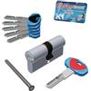 Securemme Cilindro Sagomato Evo K1 3100-C Ott.Nich.Satin Chiavi 5 mm 90 45 + 45 Securemme