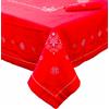 Elite Tovaglia Natalizia 18 posti 180x360 cm + 18 Tovaglioli Rosso - 12321-2R