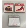 Decora Tre confezioni stampini formine taglia biscotti borsetta scarpa vestito sposa