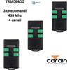 Cardin TRS476400 Telecomando Originale 433 MHz 4 Canali KIT 3 pz
