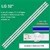 KIT 3 BARRE STRIP LED 32"HD ROW2.1 TV Lg 6916L-1204A A1 6916L-1205A A2 32LB530U