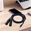 Cavo USB C a 2 XLR maschio Cavo USB C a XLR Adattatore stereo a 3 pin da USB C a