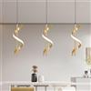Lampada a Sospensione Spirale LED Moderno Lampadario Ferro Regolabile Adatto per
