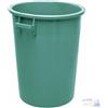 Andrighetti Bidone Immondizie Plastica Verde Senza Coperchio Lt 100