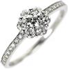 Nessuno Nuovissimo anello con diamanti Pt900 0,077 ct K (marrone tenue) VVS2 G D0,45 ...