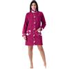 Karelpiù Vestaglia Donna Pile Coral Karelpiù Zip Calda Invernale Tasche Collo Alto