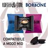 BORBONE 100 CAPSULE COMPATIBILE A MODO MIO DON CARLO NERA- 50 BORBONE + 50 KOFFEE TIME