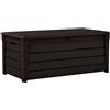 Keter Baule Brightwood Marrone capacità 454 Lt In Resina Cm 145X69.7X60.3H