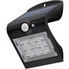 Goobay 45801 Applique LED ad Energia Solare con Sensore di Movimento, 1.5 W, Nero