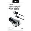 Celly Caricabatteria auto/Car charger 2 USB-A to USB-C
