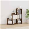 vidaXL Libreria a Scala Rovere Fumo 107 cm in Legno Multistrato