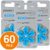 PowerOne 60 Batterie PILE POWERONE 675 per Apparecchi Acustici PROTESI udito PR44 p675