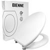 Bienne Copriwater Universale in Legno, Sedile WC per Bagno, Tavoletta Copri WC Resisten