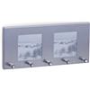 Zeller 13885 Barra Portachiavi con Cornice per Foto, Stainless Steel, Argen jLFV