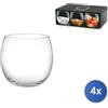 H&h 4x Set H&H 6 bicchieri in vetro Bubbly liquore Cc 160