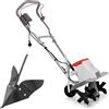 IKRA motozappa elettrica IEM 1500, due larghezze 32 e 45 cm, profondità di lavoro 20cm, potente 1500W, incl. aratro