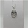CIONDOLO MEDAGLIA SACRA MADONNA MIRACOLOSA IN ARGENTO 925 (0538)