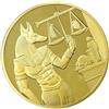 Collezione di monete commemorative antiche placcate in oro raffiguranti Anubis