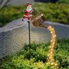 Luce solare per annaffiatoio di Babbo Natale, decorazione natalizia, resistente