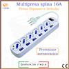 Multipresa elettrica ciabatta con interruttori singoli indipendenti shuko schuko
