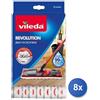 Vileda 8x Bundle Vileda Supermocio Revolution Ricambio Bianco