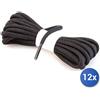 Crazystock selected 12x Bundle Lacci Scarpe Cm. 55 To-Nero