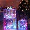 GlobaLink Set di 3 Scatole Luminose Natalizie, 140 LED Pacco Regalo Natale Lumin