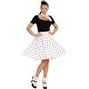 W WIDMANN MILANO Party Fashion - Costume anni '50, gonna e sciarpa a pois, rockabilly, rock'n'roll, carnevale