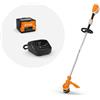 STIHL DECESPUGLIATORE FSA 70 R CON KIT BATTERIA AK20 E CARICATORI INCLUSI