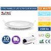 V-TAC SET10 PANNELLI V-TAC FARETTO FARO LED VT1807RD ULTRASLIM DA INCASSO 18W ROTONDO