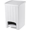 Stefanplast Pattumiera Ped Margherita 20 Litri Bianco Stefanplast
