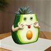Avocado Flower Pot Statue Green Makeup Brush Conteiner per la scrivania