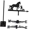 Banderuola a Forma di Cavallo , Ornamento in Ferro Da Montare sul Tetto di Un