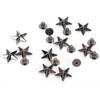 Luqeeg Set di 50 Rivetti a Forma di Stella in Argento da 14 Mm Borchie a Stella in M
