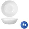 Bormioli rocco 6x Coppette In Vetro Opale Coconut Bianco Cm15