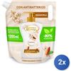 Spuma di sciampagna 2x Spuma Di Sciampagna Sapone Sacco 1300 Ml. Latte Di Mandorla
